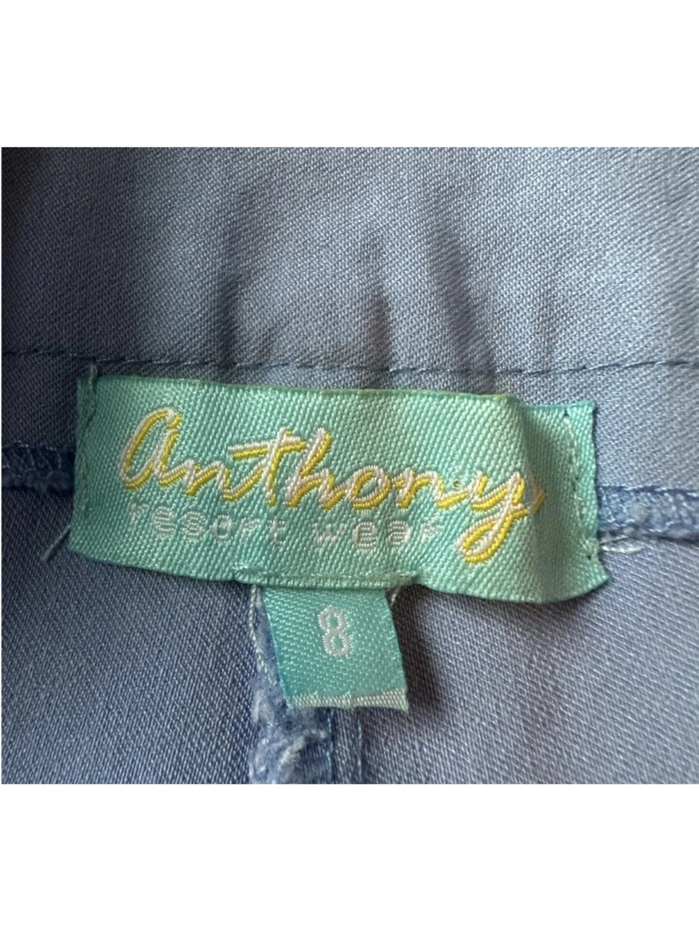 Anthony’s Resort Wear Powder Blue Pull On Stretch Shorts Size 8 - Picture 4 of 4